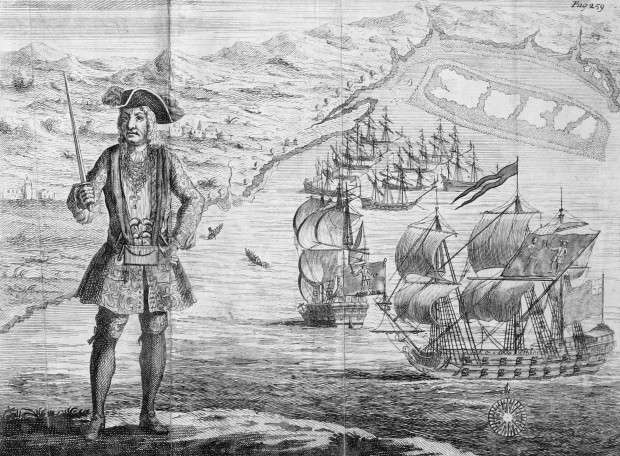 General_History_of_the_Pyrates_-_Captain_Bartholomew_Roberts_with_two_Ships